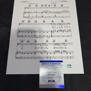 Paul Williams Signed “Rainy Days And Mondays” Music Sheet Songwriter PSA/DNA