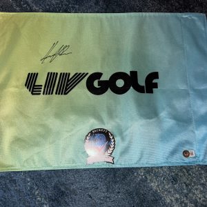 Henrik Stenson Signed Official LIV Golf Flag LIV Star Majesticks Beckett #2