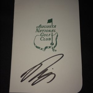 Ryo Ishikawa Signed/Auto Official Masters Scorecard Future Champion COA