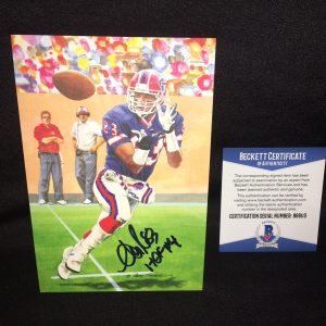Andre Reed Signed Goal Line Art Card GLAC HOF 14 Buffalo Bills Beckett