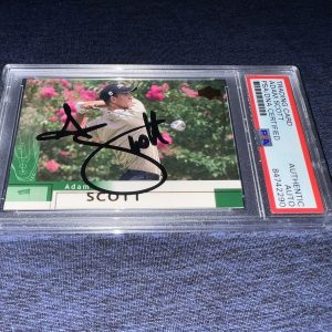 Adam Scott Signed 2002 Upper Deck Trading Card PSA/DNA Slab