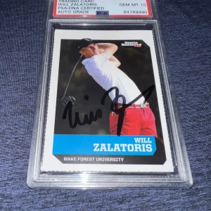 Will Zalatoris Signed 2018 SI For Kids Rookie Trading Card RC PSA Gem Mint 10