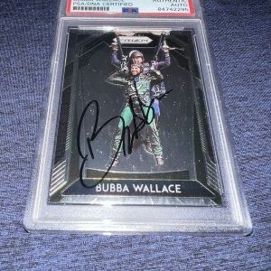 Bubba Wallace Signed 2020 Panini Prizm Trading Card PSA/DNA Slab