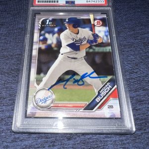 Michael Busch Signed 2019 1st Bowman Trading Card Topps Dodgers PSA/DNA #2