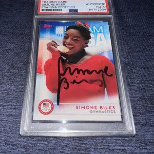 Simone Biles Signed 2016 Topps Team USA Trading Card Rookie PSA/DNA