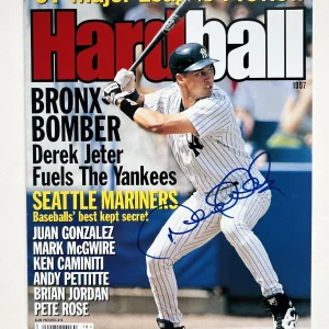 Derek Jeter SIGNED Autograph Hardball Magazine Early 1997 NY Yankees COA PROOF