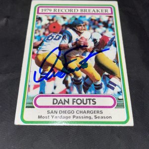 Dan Fouts ￼Signed 1980 Topps Trading Card San Diego Chargers