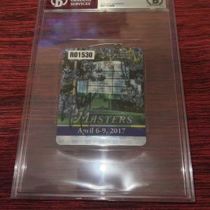 Sergio Garcia Signed Official 2017 Masters Badge 2017 Champion LIV Champ Beckett