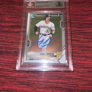 Henry Davis Signed 2021 1st Bowman Chrome Pittsburgh Pirates Beckett