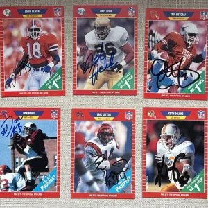 9 1989 Pro Set Rookies SIGNED AUTO Metcalf Smith Lageman Oliver Heck DeLong +++