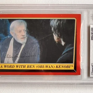 Alec Guinness Star Wars ROTJ OB1 SIGNED Autograph Topps Jedi Card Beckett BAS