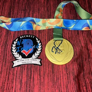 Monica Puig Signed 2016 Rio Olympics Replica Gold Medal Tennis Star Beckett #6