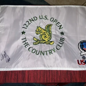 Matt Fitzpatrick Signed Official 2022 US Open Flag The Country Club Beckett