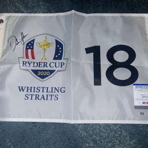 Dustin Johnson Official 2020 Ryder Cup Flag Whistling Straits Champion PSA/DNA