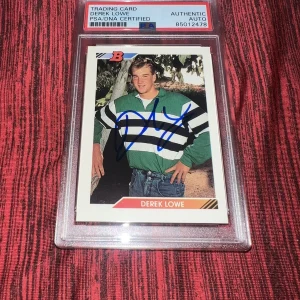 Derek Lowe Signed 1992 Bowman Rookie Trading Card Boston Red Sox PSA/DNA