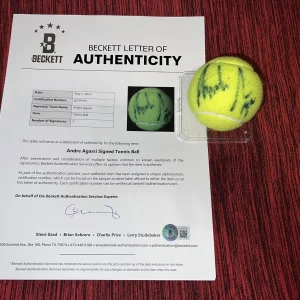 Andre Agassi Signed Wilson Tennis Ball 8x Major Champion Legend Beckett LOA #6