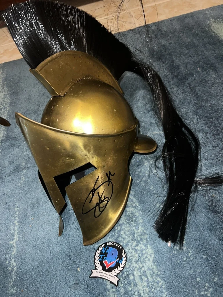 Gerard Butler Signed Full Size “300” Helmet King Leonidas This Is Sparta BAS #2
