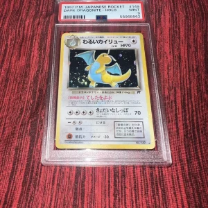 Pokémon 1997 Pocket Monsters Japanese Rocket Dark Dragonite Holo #149 PSA Mint 9