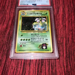 Pokémon 1999 Pocket Monsters Japanese Gym 2 Erika’s Venusaur #3 Holo PSA NM 7