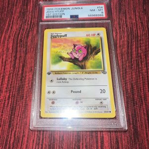 Pokémon 1999 Jungle Jigglypuff #54 1st Edition PSA NM 8
