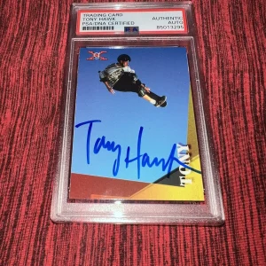 Tony Hawk Signed 1994 Vision Generation Extreme Trading Card Legend PSA/DNA