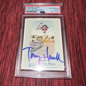 Tony Hawk Signed 2010 Allen & Ginter Trading Card Skateboard Legend PSA/DNA #3