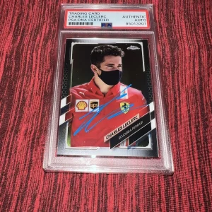 Charles Leclerc Signed 2021 Topps Chrome F1 Trading Card #33 Ferrari PSA/DNA