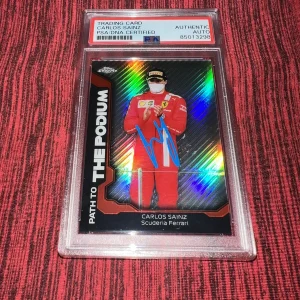Carlos Sainz Signed 2021 Topps Chrome F1 Trading Card PTP- CS Ferrari PSA/DNA