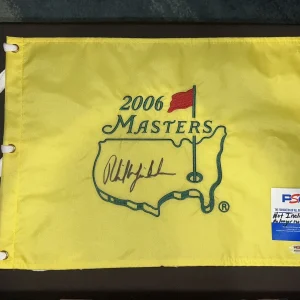 Phil Mickelson Official 2006 Masters Flag Augusta 3x Champion Legend PSA/DNA