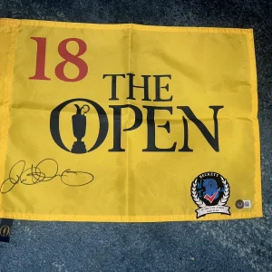 Rory McIlroy Signed Official Undated British Open Championship Flag Beckett #3