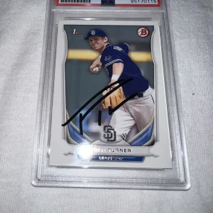 Trea Turner Signed 1st Bowman Trading Card 2014 Topps Phillies Nats PSA/DNA