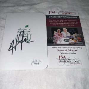 Harold Varner III Signed Official Masters Scorecard PGA LIV Champion JSA Auth #2