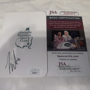 Mito Pereira Signed Masters Scorecard PGA LIV Champion JSA Auth