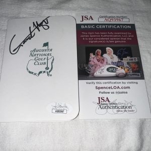 Garrick Higgo Signed Masters Scorecard PGA Superstar Champion JSA Auth #2