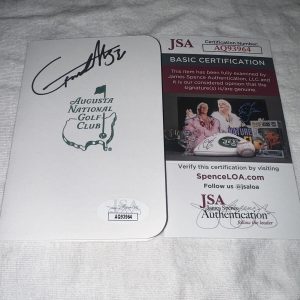 Garrick Higgo Signed Masters Scorecard PGA Superstar Champion JSA Auth #5