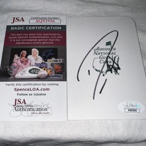 Danny Willett Signed Masters Scorecard PGA Masters Champion 2016 JSA Auth