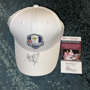 Matt Fitzpatrick Signed Official 2023 Ryder Cup Cap Hat Europe Winners JSA #2
