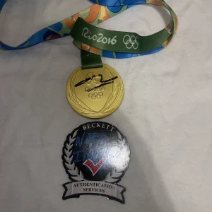 Andy Murray Signed 2016 Rio Olympics Replica Gold Medal Tennis Great Beckett