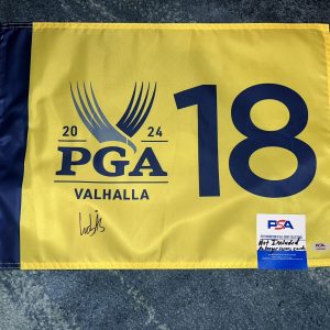 Ludvig Aberg Signed Official 2024 PGA Championship Flag Valhalla Golf PSA/DNA #2