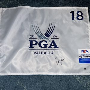 Dustin Johnson Signed Official 2024 PGA Championship Flag Valhalla Golf PSA #2