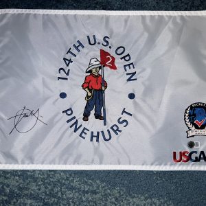 Xander Schauffele Signed Official 2024 US Open Championship Flag Pinehurst BAS