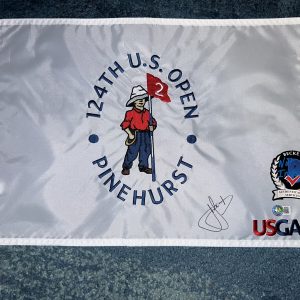 Cam Cameron Smith Signed Official 2024 US Open Championship Flag Pinehurst BAS 3