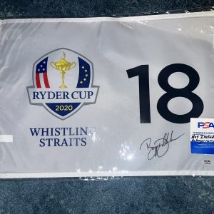 Bryson DeChambeau Signed Official 2020 Ryder Cup Flag Whistling Straits PSA/DNA