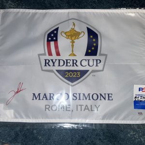 Jon Rahm Signed Official 2023 Ryder Cup Flag Marco Simone Champ PSA/DNA #2