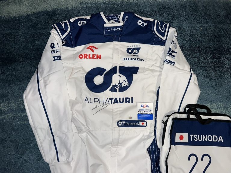 Yuki Tsunoda Signed Full Size Alpha Tauri 2023 Season Race Suit Legend PSA/DNA