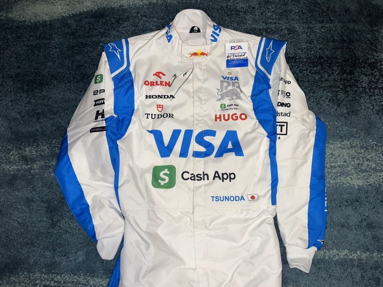 Yuki Tsunoda Signed Full Size Visa Cash App 2024 Season Race Suit Legend PSA/DNA