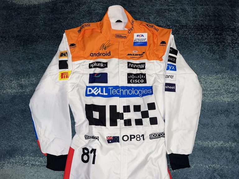 Oscar Piastri Signed Full Size McLaren 2023 Silverstone Race Suit Legend PSA/DNA