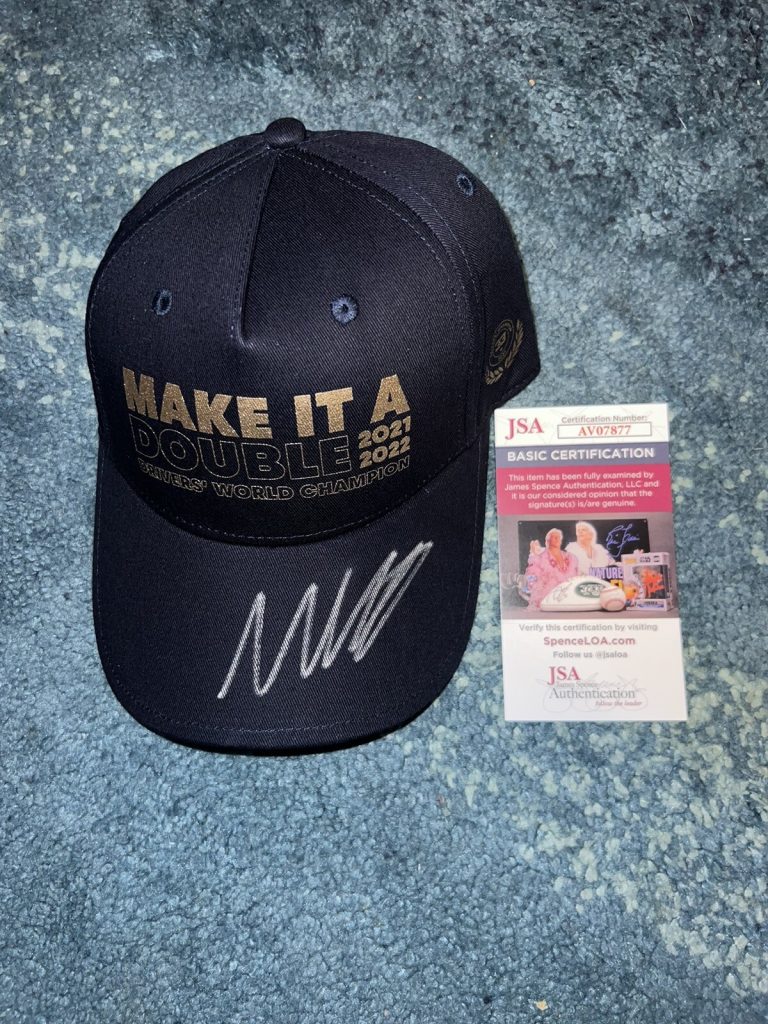 Max Verstappen Signed Red Bull Hat Make It A Double Drivers Champ JSA Auth