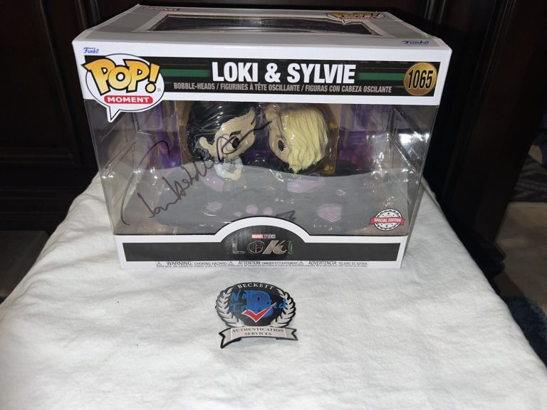 Tom Hiddleston Signed Official Loki & Sylvie Funko Pop Figure Marvel Beckett