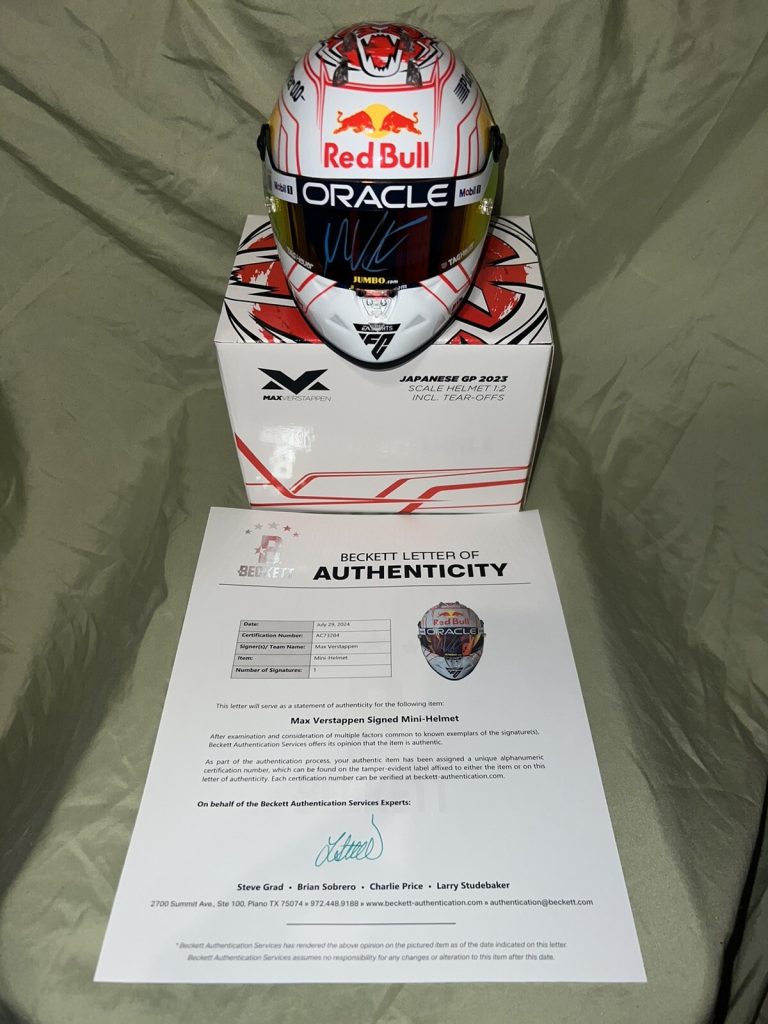Max Verstappen Signed Official Japan 2023 Mini Helmet 1:2 3x Champ Beckett LOA